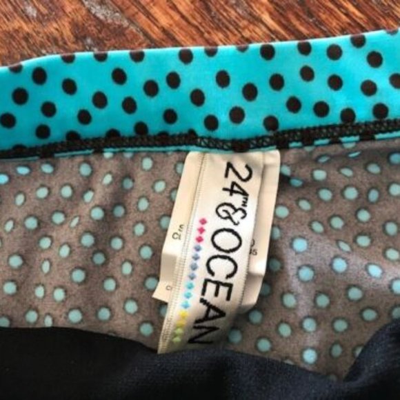 NWT * KIM ROGERS Swimsuit *Lime Brown Turquoise TANKINI Top + BIKINI Bottoms ~ S - Picture 7 of 7